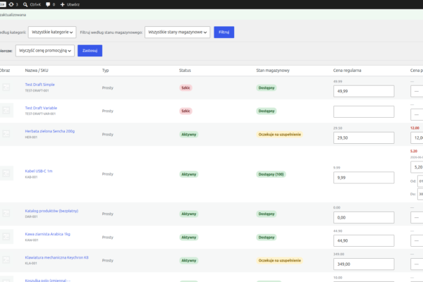 KZB Cennik Produktów dla WooCommerce screenshot 2